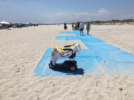 Wheelchair on beach